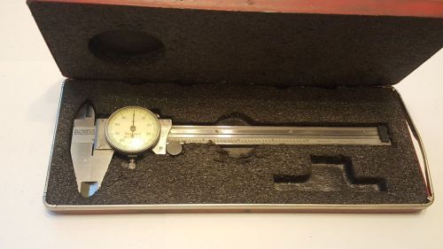 STARRETT No. 120  - 6 INCH Caliper Dial Micrometer INDICATOR .001 With CASE