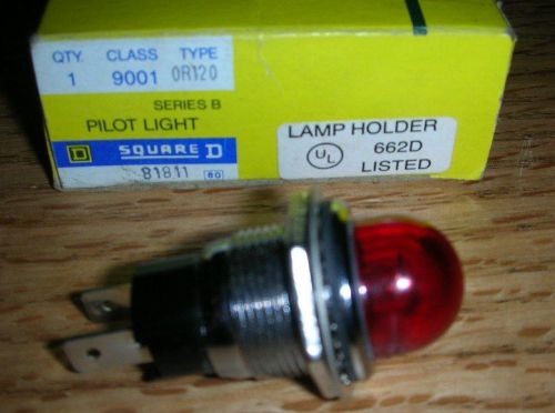 NIB Square D 9001 OR120 Pilot Light RED Series B 120 vac. NOS