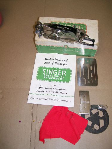 Singer Featherweight Buttonhole Attachment #121795 Lock Stitch Machines