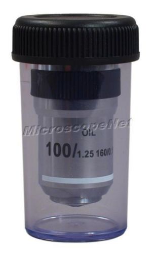 New 100x achromatic objective lens for compound microscope with plastic case for sale
