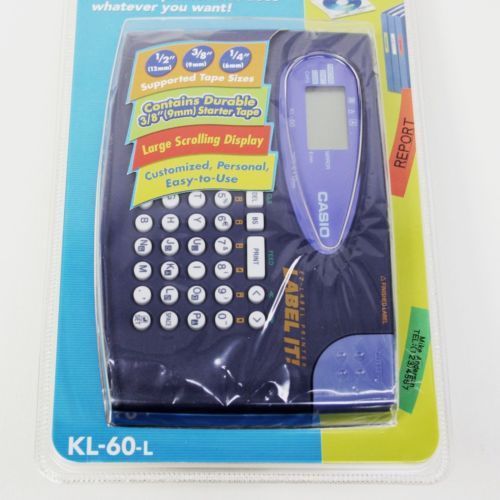 CASIO EZ-LABEL Maker Brand New KL-60-L COMPACT