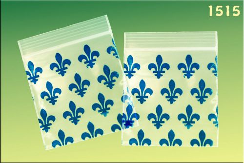 Zip Lock baggies 1.5 x 1.5 (1000 pack) - Fleur de Lys