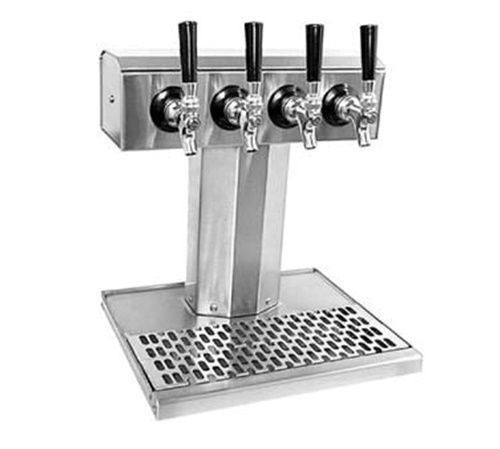 Glastender bt-4-ssr tee draft beer tower glycol-cooled (4) faucets for sale