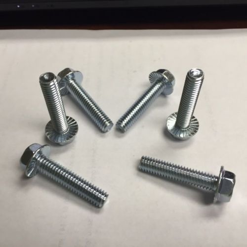 5/16-18 x 5/8 Hex Washer Serrated Flange Bolts Zinc 200 count