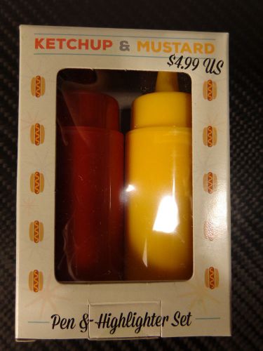 Lot of 17 fast food ketchup mustard retro diner pen &amp; highlighter - gift bags for sale