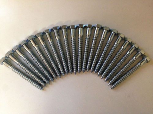 (25) Hex Head 1/2&#034; x 6&#034; Lag Screws Bright Zink Plated