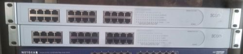 2- 3Com 3C16479 Baseline Switch 2824 24-Port Gigabit , USED