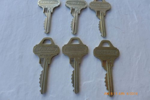 6 Schlage Everest C145  SIX Cut Blanks FOR  SCHLAGE C145 KEYWAY