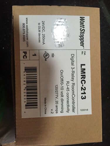 WATT STOPPER LMRC-213 120/277VAC 24VDC 20A DIGITAL 3 RELAY ROOM CONTROLLER NIB!