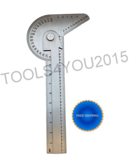 MULTI-USE GAUGE: PROTRACTOR / CENTER FINDER / DRILL POINT GAUGE / CIRCLE DIVIDER