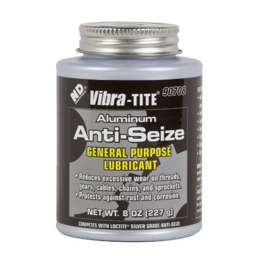 Vibra TITE Aluminum Anti Seize Lubricant Compound 8 oz Jar with Brush Silver