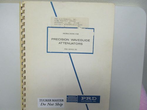 PRD ELECTRONICS SERIES 101 WAVEGUIDE ATTENUATORS INSTRUCTION MANUAL, PARTS LIST