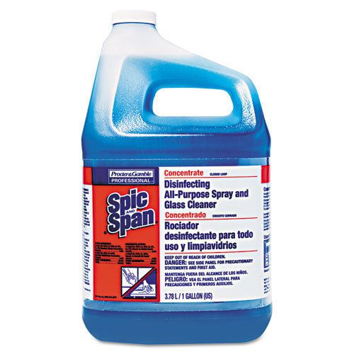 Disinfecting All-Purpose Spray and Glass Cleaner, Concentrated, 1gal, 2/Carton