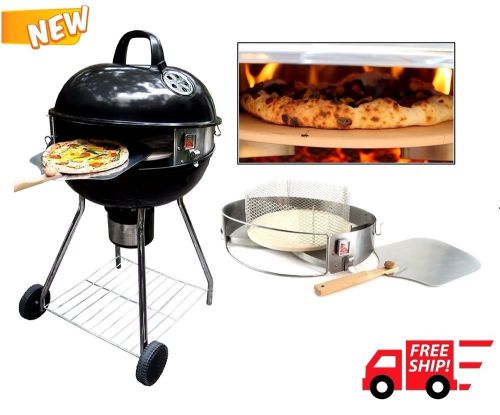 Oven Grill Stainless Steel Pizza Stove Kettle Smoker Charcoal Cook Smoky Baking