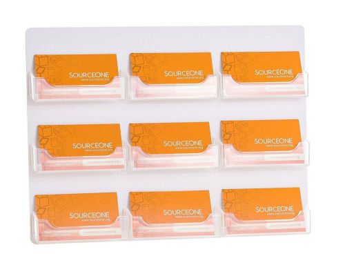 Source One 9 Pocket Wall Mount Business Card Display (BC-WM-9P)