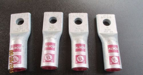 4 Morris Alu Long Barrel 1 Hole Compression Lugs - 93052  3/0-3/8 Ruby