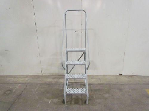 38&#034;h 4 step rolling ladder 16&#034; wide steps w/handrails for sale