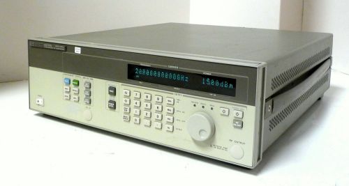 Hp/agl 83712a/100/1e8 synthesized signal generator, 10 mhz-20 ghz, 1 hz resoltn. for sale