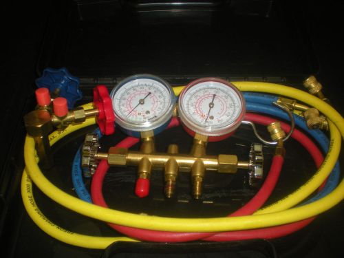 MANIFOLD GAUGE SET HVAC AIR CONDITIONING REFRIGERATION TEST KIT