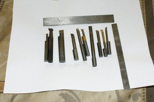 LOT OF 10 CARBIDE BORING BAR ;6 PCS. 5/16 SHANK 2.5 LONG, 3-3/8X3,1-1/2X3