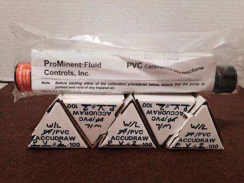 Accudraw PV#2-100 PVC Calibration Cylinder 100ml 1/2&#034; NPT Top/Bottom Connection