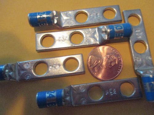 New 5 pcs. 54205 thomas &amp; betts t&amp;b 6-cu lug sb 2h 1/4&#034; 6awg blue 24 for sale