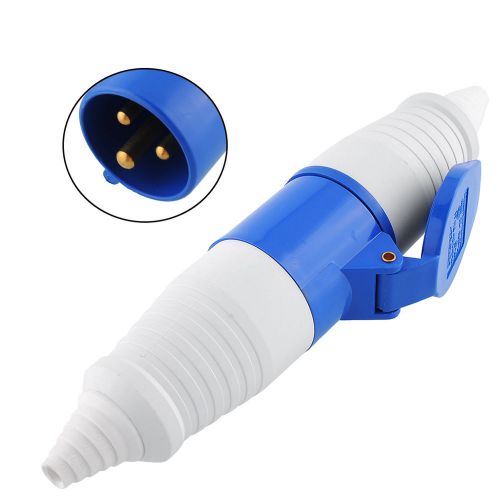 16A AMP 3 Pin Plug Coupler Waterproof Blue 250V IP44 For Caravans Engineering