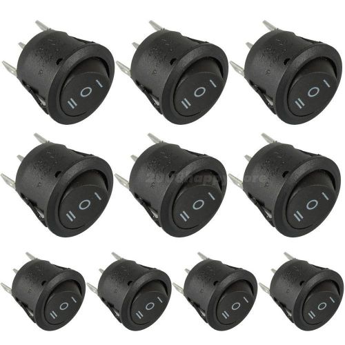 10x ON/OFF/ON 3 Position SPDT Round Boat Rocker Switch 6A/250V 10A/125V AC HYSG