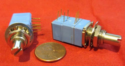 2pc Clarostat 5K OHM Audio Taper Pot Momentary Double Pole 2 Switch NC NO DPST O