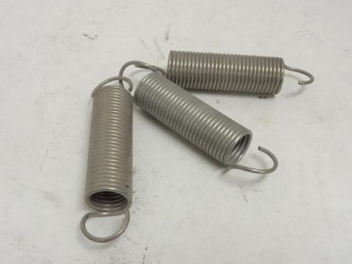 140774 New-No Box, MFG- 93851137 Lot-3 SS Extension Springs, 0.85&#034; OD, 4&#034; Length