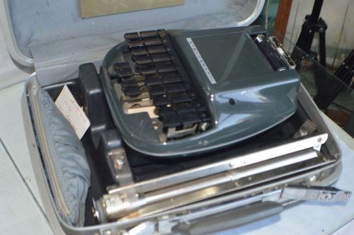 Stenograph w/ Samsonite Case &amp; Tripod Stenographic Machines Inc Skokie IL