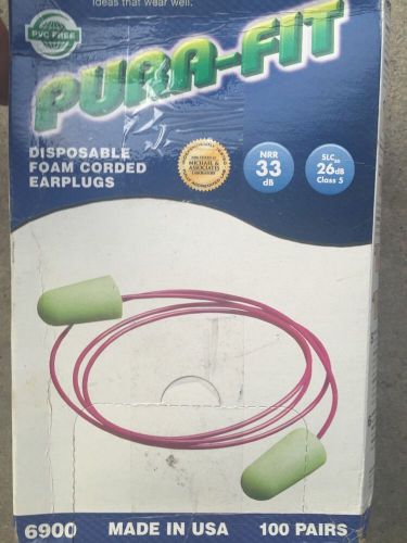 MOLDEX 6900 PURAFIT EARPLUGS NRR33 CORDED BX/100