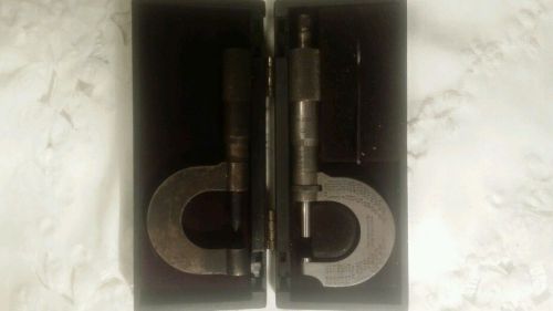 2     vintage brown &amp; sharpe micrometer for sale