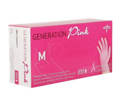 Generation pink exam gloves, pf, large, 100/box for sale