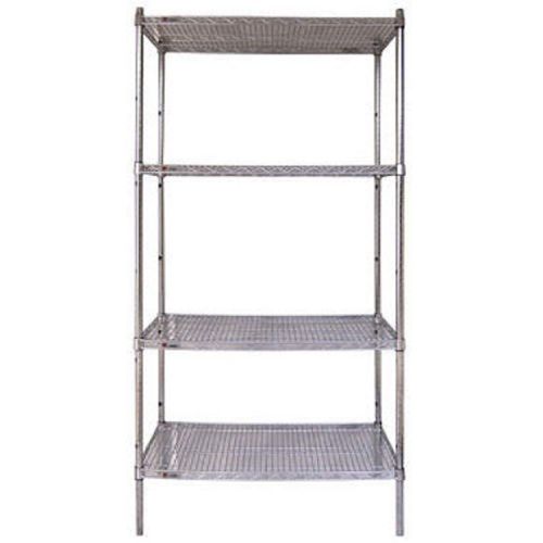 Chrome Shelving Set 24 in. x 60 in. Home Office Restaurnt Warehouse AB979230