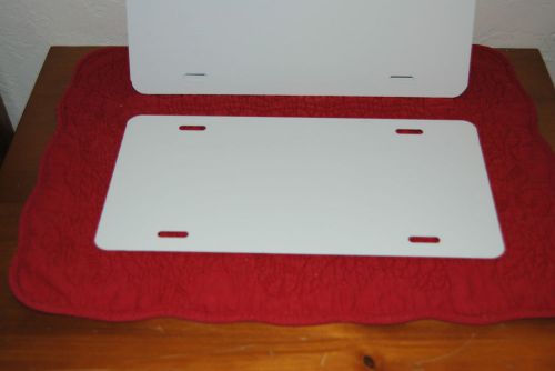 31 White Sublimation Aluminum License Plate Blanks - 6&#034; x 12&#034;