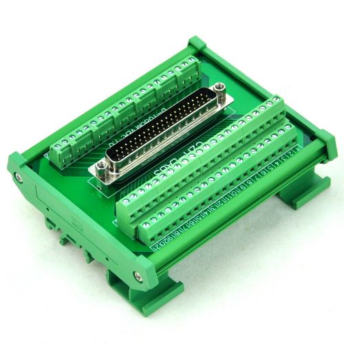 DIN Rail Mount D-SUB DB62HD Male Interface Module, Breakout Board, DSUB DB62.