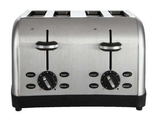 4 slice bagel toaster slot 7 settings frozen warm slot wide bread tray reheat for sale