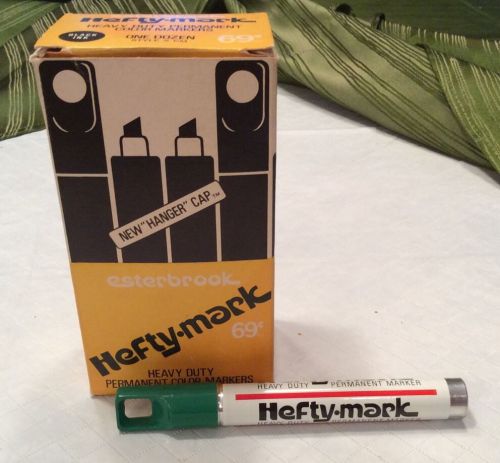 NOS Esterbrook Hefty-Mark GREEN Marker w/Hanger Cap