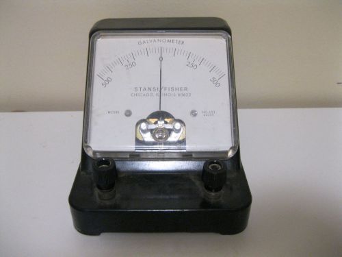 VINTAGE STANSI / FISHER GALVANOMETER 0-500  653  44205 2 POLE *EUC*