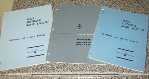 HP 3442A AUTO RANGE SELECTOR OP &amp; SERVICE MANUAL