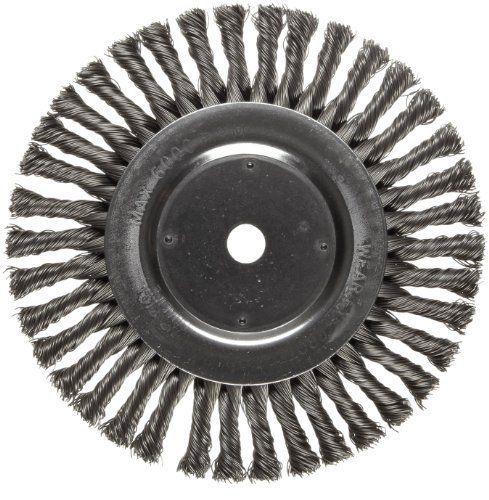 Weiler Dualife Wire Wheel Brush  Round Hole  Steel  Full Twist Knotted  8&#034; Diame