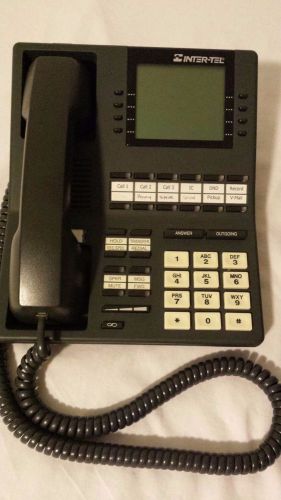 Lot of 6: 550.4500 inter-tel axxess lcd phone with handset &amp; cord for sale