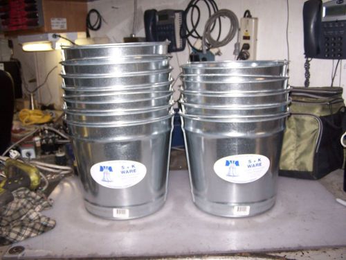 (12) NEW WESTERHEIDE 12 QUART GALVANIZED STEEL PAIL LOT OF 12