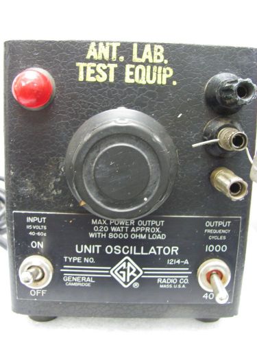 GENERAL RADIO GR 1214-A UNIT OSCILLATOR (TESTED)