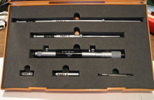 Mitutoyo 141-121 8 TO 20 Inches Inside Micrometer Set in Box