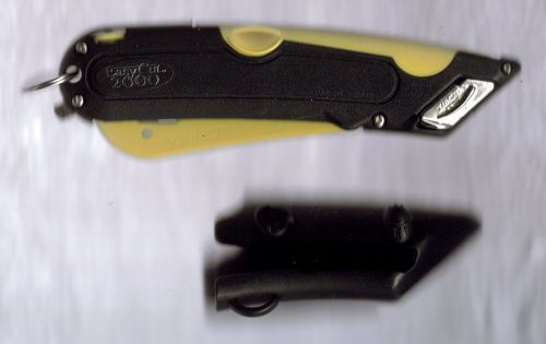 Easy cut 2000 safety box cutter knife w/ holster easycut yellow #4 for sale