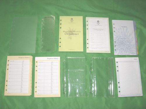 Compact ~ floral fill tab page &amp; accessory lot franklin covey 365 planner 330 for sale