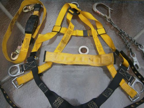 DBI/SALA  BODY HARNESS VEST STYLE POLYESTER WEB W/CHAIN POSITIONING LANYARD