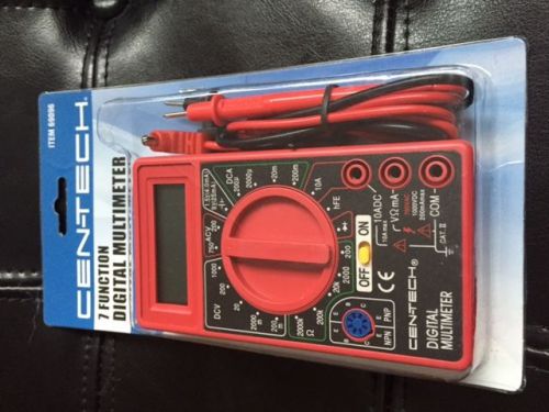 $1 BRAND NEW CEN-TECH 7 Function Digital Multimeter Battery Tester Multi-tester